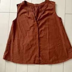 NBB ノースリーブ ブラウス テラコッタ