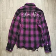 新品 SYUMAN 23AW 古嶋滝さん着用 オンブレチェックシャツ 比翼のサムネイル