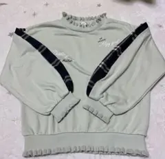 ALGY フリル付きトレーナー ミントグリーン140cmのサムネイル
