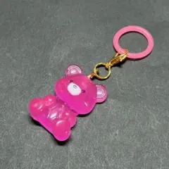 PR31 ハンドメイド レジン 蓄光 くま めじるしアクセサリー チャーム