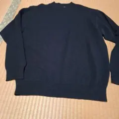 ブラック ハイネック 長袖ニットセーター