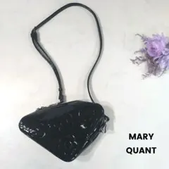 MARY QUANT マリークワント エナメルショルダーバック ブラック
