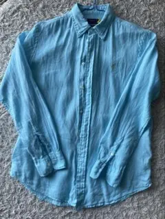 POLO RALPH LAUREN 水色リラックスフィットシャツ