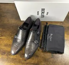 廃盤名作46万 Berluti ステッチオパンケ レザーサンダル ミュール 10