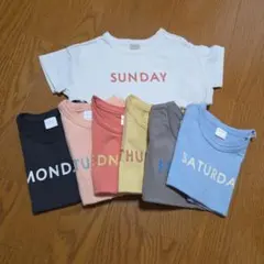 曜日ロゴ Tシャツ 7枚セット まとめ売りのサムネイル