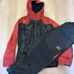 Mizuno ウインドブレーカー セットアップ 赤黒