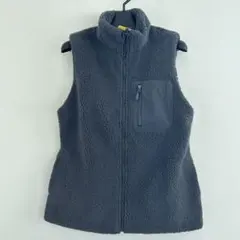 【新品/タグ付き】レディースボアベスト Sサイズ チャコールグレー