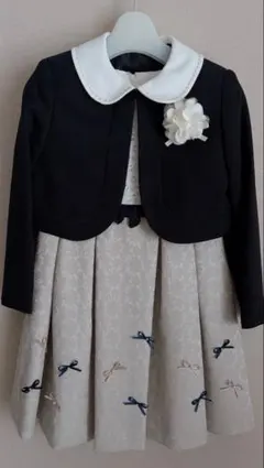 プティマイン　入学式　セレモニーボレロワンピース　120