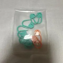 青とオレンジのプラスチックマーカー