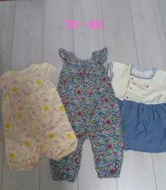 ベビー服 70〜80 ロンパース３枚セットのサムネイル