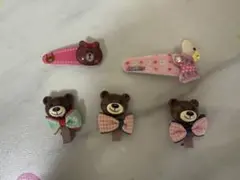 新品　手作り　キッズ　ヘアクリップ　5個セット