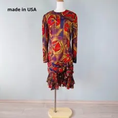 美品✨エミリオプッチ】ワンピース プッチ柄 シルク ピンク系 36 M相当