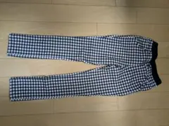 チェック柄フリース裏地パンツ