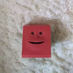 顔型 貯金箱 レッド ブラック