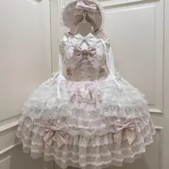 モモコハウス　ハートフリルエプロンミニ　ホワイト　Ｍサイズ モモコハウス ハートフリルエプロンミニ ホワイト Mサイズ - メルカリ