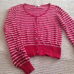 earth ボーダーカーディガン