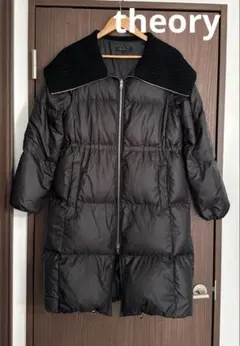theory セオリー　リブカラーロングダウンジャケット　S