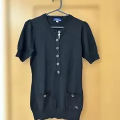 Burberry Blue Label ブラック 半袖ニット 38
