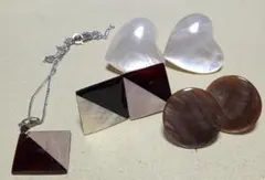 黒蝶貝　白蝶貝　イヤリング　ネックレス