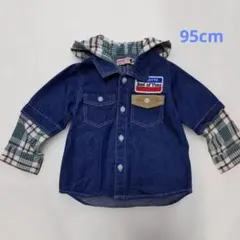 BIQUETTEフード付きデニムジャケット 95cm