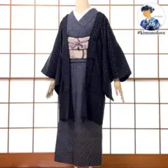 MK-1709 羽織 黒羽織 刺繍 風景柄 黒色 しつけ糸 - メルカリ