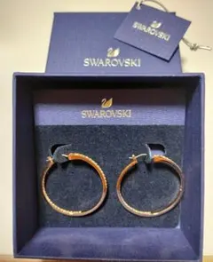 【新品】SWAROVSKI フープピアス【美品】