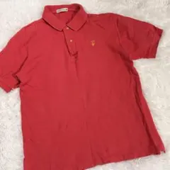 VAN JACKET パン赤ポロシャツL 半袖　ワンポイントのサムネイル