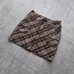 美品 BURBERRY BLUE LABEL チェック柄 台形 y2k