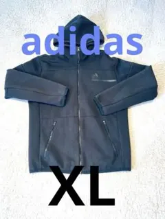 adidas フード付きパーカー XL 黒