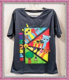 新品未使用★SPRUNKI キャラクターＴシャツ（ 黒/ 150-165）♪