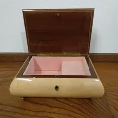 【よ001】REUGE リュージュ イタリア製 花柄オルゴール 鍵付き
