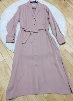 スティーブンアラン　くすみピンク　ロングシャツワンピース　ユナイテッドアローズのサムネイル