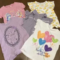 【女の子110・120】カラフルTシャツ5枚セット 1