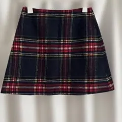 価格変更　INGNI 赤紺チェック台形スカートMサイズ