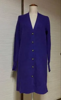 ポロ・ラルフローレン＊パープル ロングカーディガン
