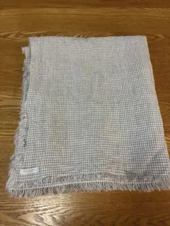 fog linen work リネンストール　ギンガム　ライトグレーのサムネイル