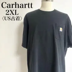 カーハート ポケットTシャツ 黒 2XL ビッグサイズ USA企画 K87