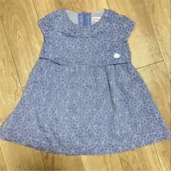 ミキハウス　ワンピース　刺繍　花柄