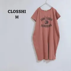クロッシー　チュニック　ワンピース　プリント　半袖　綿　コットン100　Мのサムネイル