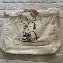 スヌーピー　チャーリーブラウン　トートバッグ　キャンバス地