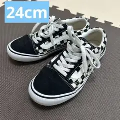 VANS Old Skool チェッカー　ブラック ホワイト　24cmのサムネイル