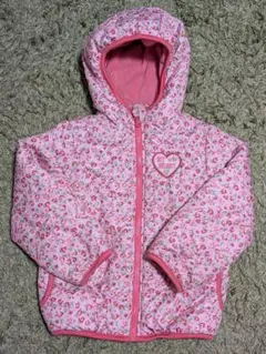 花柄フード付きジャケット ピンク
