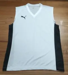 PUMA プーマ ノースリーブ ゲームシャツ 白黒 日本製 メンズO 匿名のサムネイル