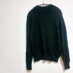 着回し抜群！ブラック ハイネックニット ゆるだぼ シンプル セーター