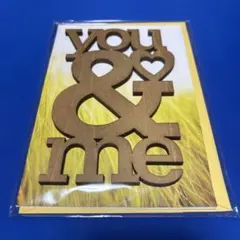 木製　グリーティングカード you & me ホールマーク　アメリカ