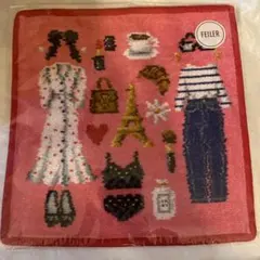 匿名配送　新品フェイラー × イエナアンファン コラボ レッド　タオルハンカチ