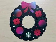 スターバックス カード クリスマス　リース型のサムネイル