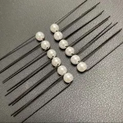 髪飾り　ハンドメイド　パール調　8mm １２本