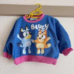 ブルーイ ビンゴ　トレーナー 長袖 キッズ ブルー BLUEY青　80