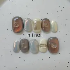 810【ベリーショート】ネイルチップ マグネット　オーロラ　うるうる　ぷっくり